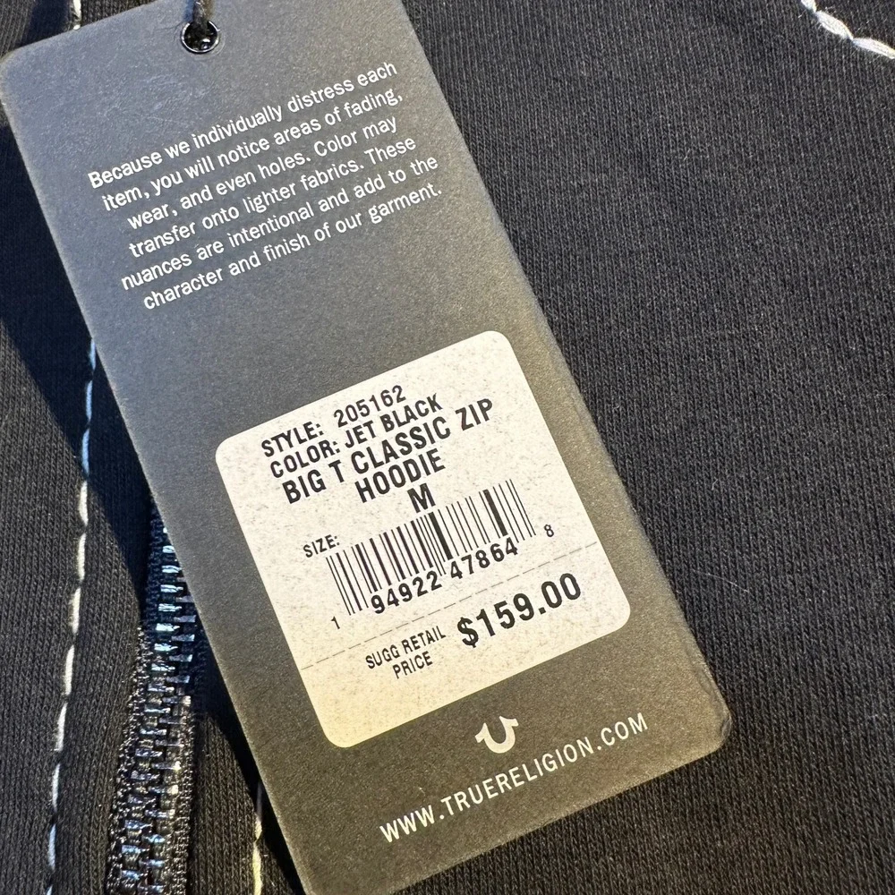 True Religion premium zip